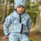 Fleece set L.blue rainbow 122/128