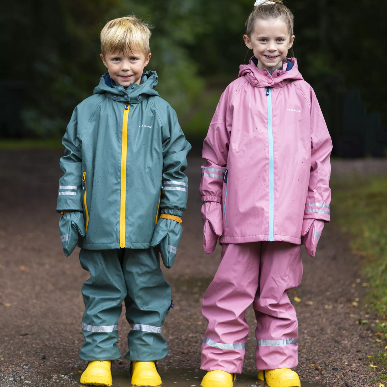 Rain set fleece Mossgreen