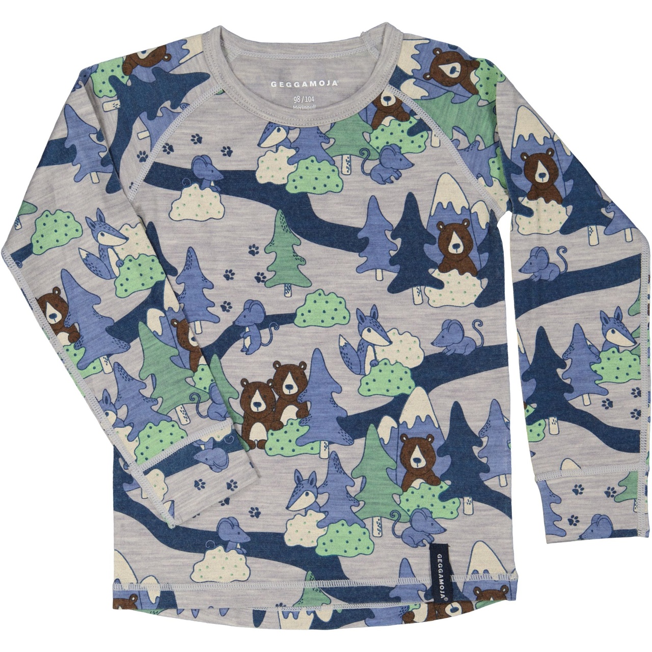 Merino wool sweater Grey Forest  86/92