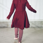 Leggings Burgundy/peach 98/104