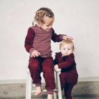 Two piece pyjamas Burgundy/peach 122/128