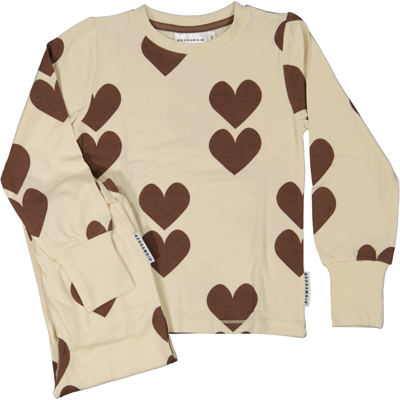 Bamboo two piece pyjamas Brown heart 86/92