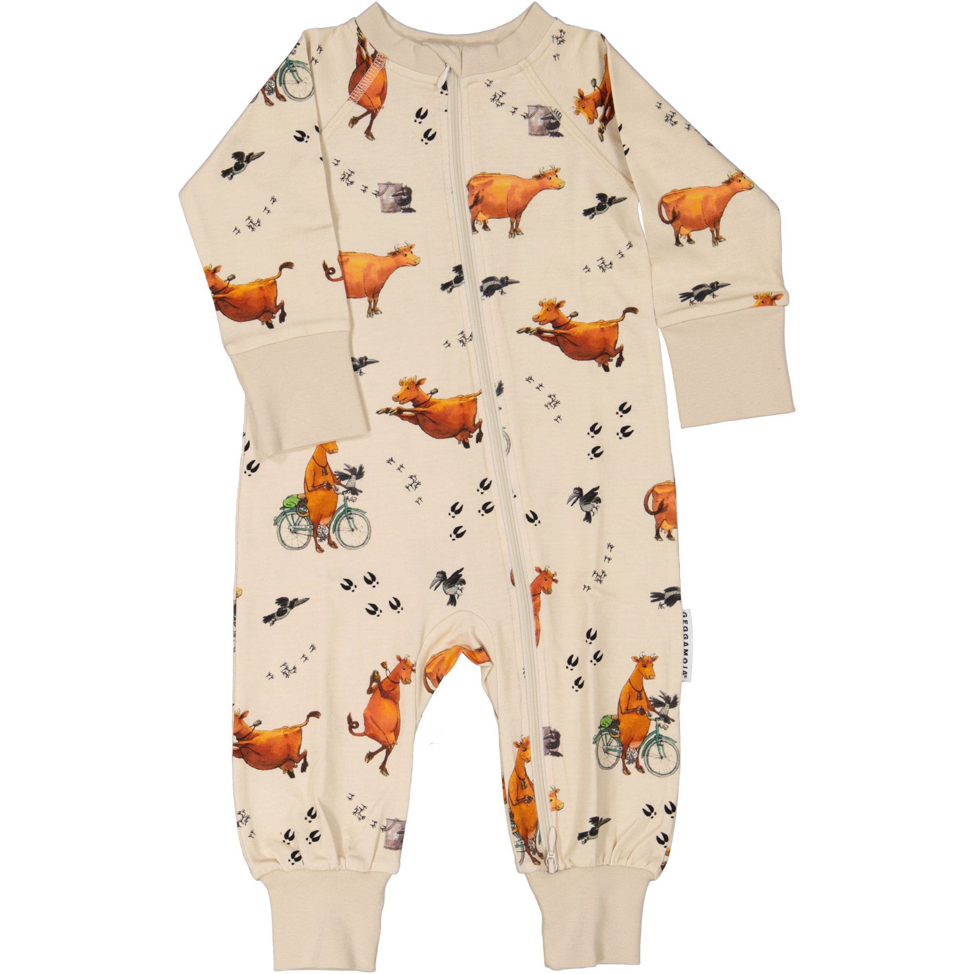 Mamma Moo and Crow Pidžaama Onesie beež