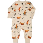 Mamma Moo and Crow two way zip pyjamas Beige  98/104