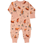 Mamma Moo and Crow two way zip pyjamas Blush pink  74/80