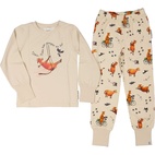 Mamma Mu ja Varis  and Crow Kaksiosainen pyjama  Beige 86/92