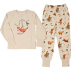 Mamma Moo and Crow two piece pyjamas Beige  122/128