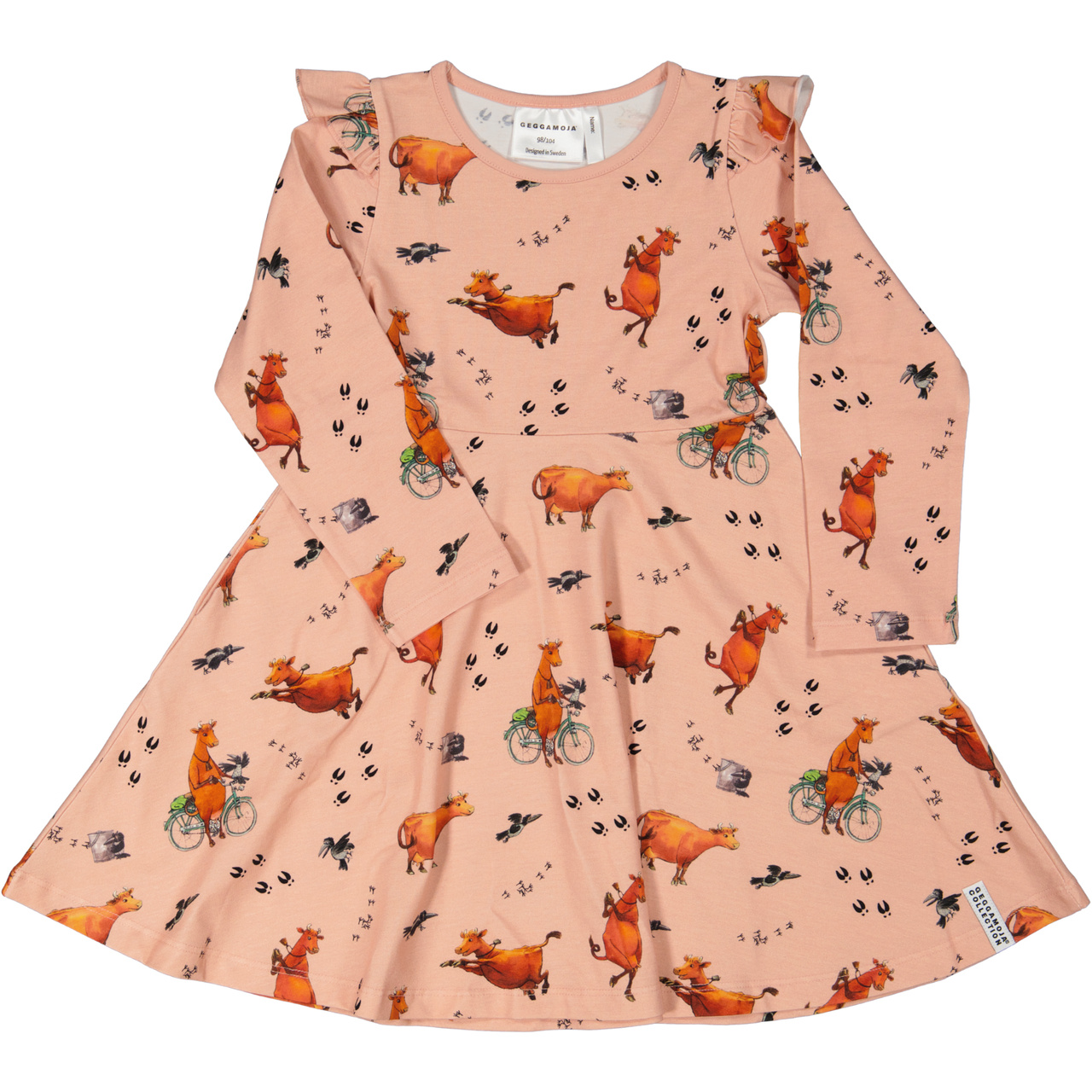 Mamma Moo and Crow Flared dress Blush pink  122/128