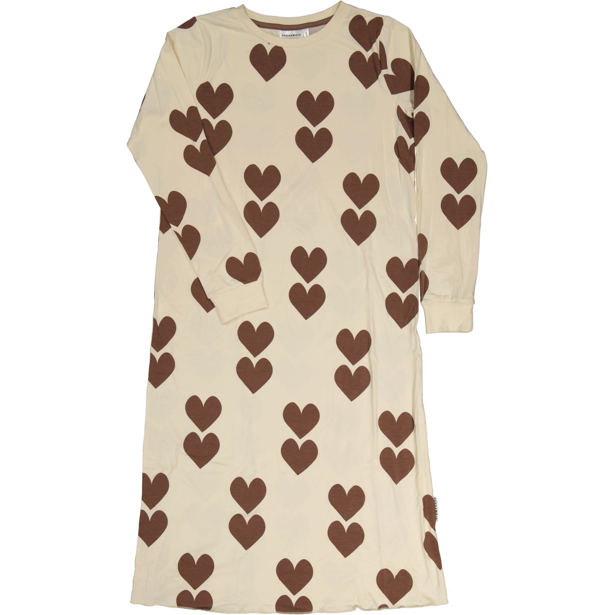 Bamboo female night gown Brown heart