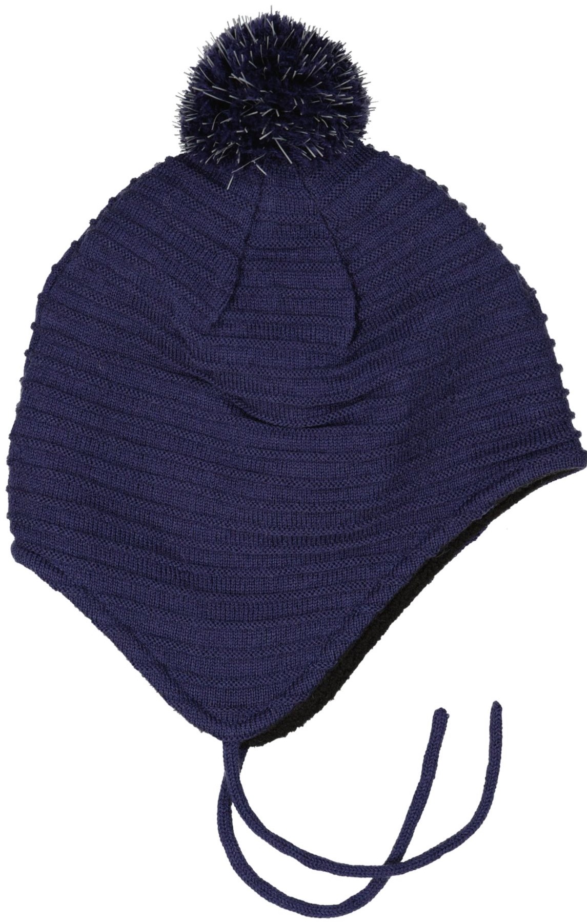 Knitted helmet hat Navy  4-10M