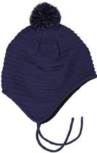 Knitted helmet hat Navy  0-4M