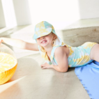 UV swim suit Tie dye yellow  86/92
