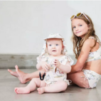 UV Hat Beige unicorn 2-6Y