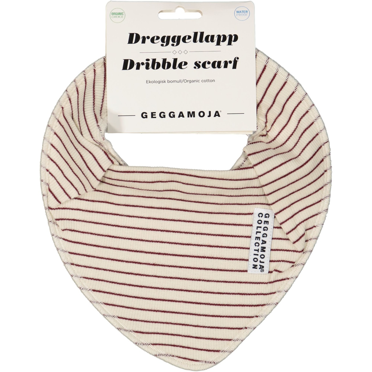 Dry bib Burgundy stripe