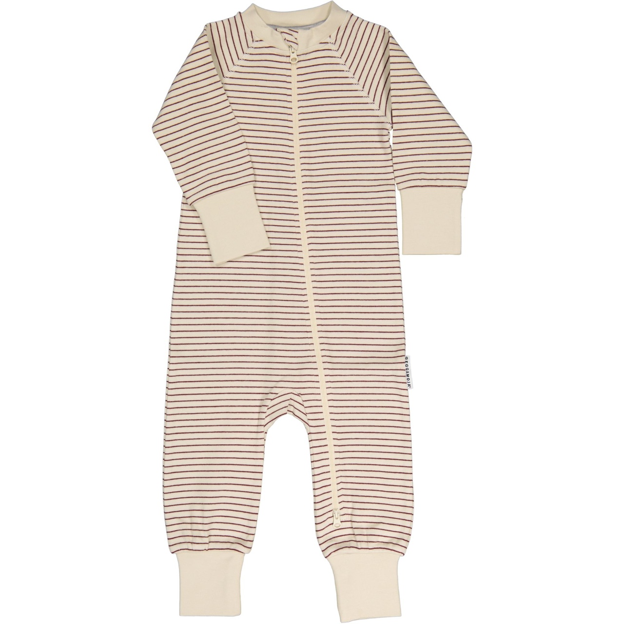 Pyjamas 2-way zip Burgundy stripe 50/56