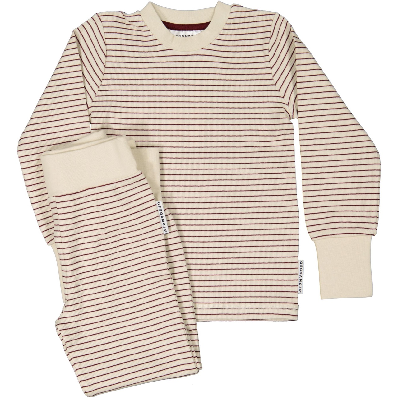 Two piece pyjamas Burgundy stripe
