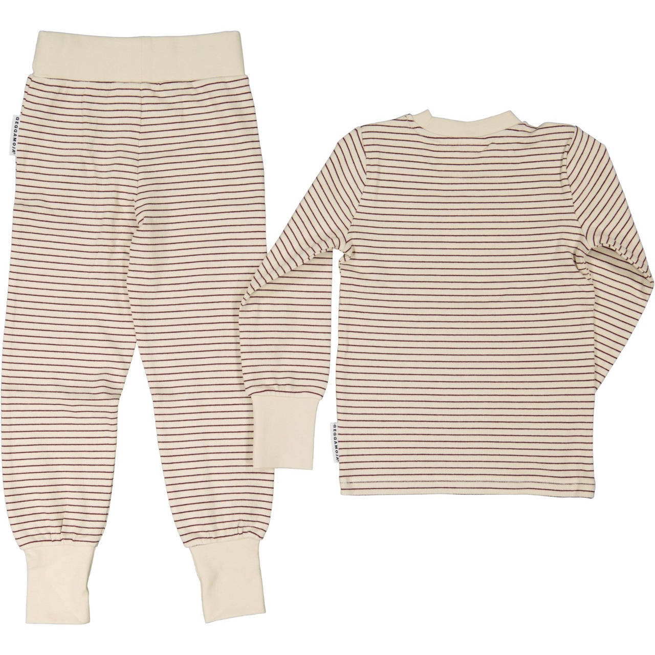 Two piece pyjamas Burgundy stripe 74/80