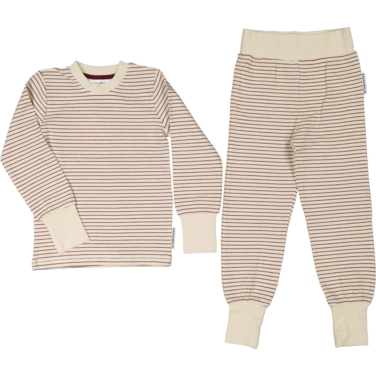 Two piece pyjamas Burgundy stripe 74/80