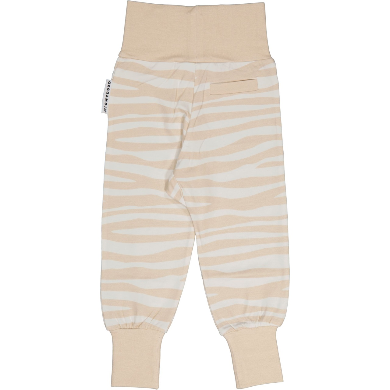 Bamboo baby pants Soft beige zebra