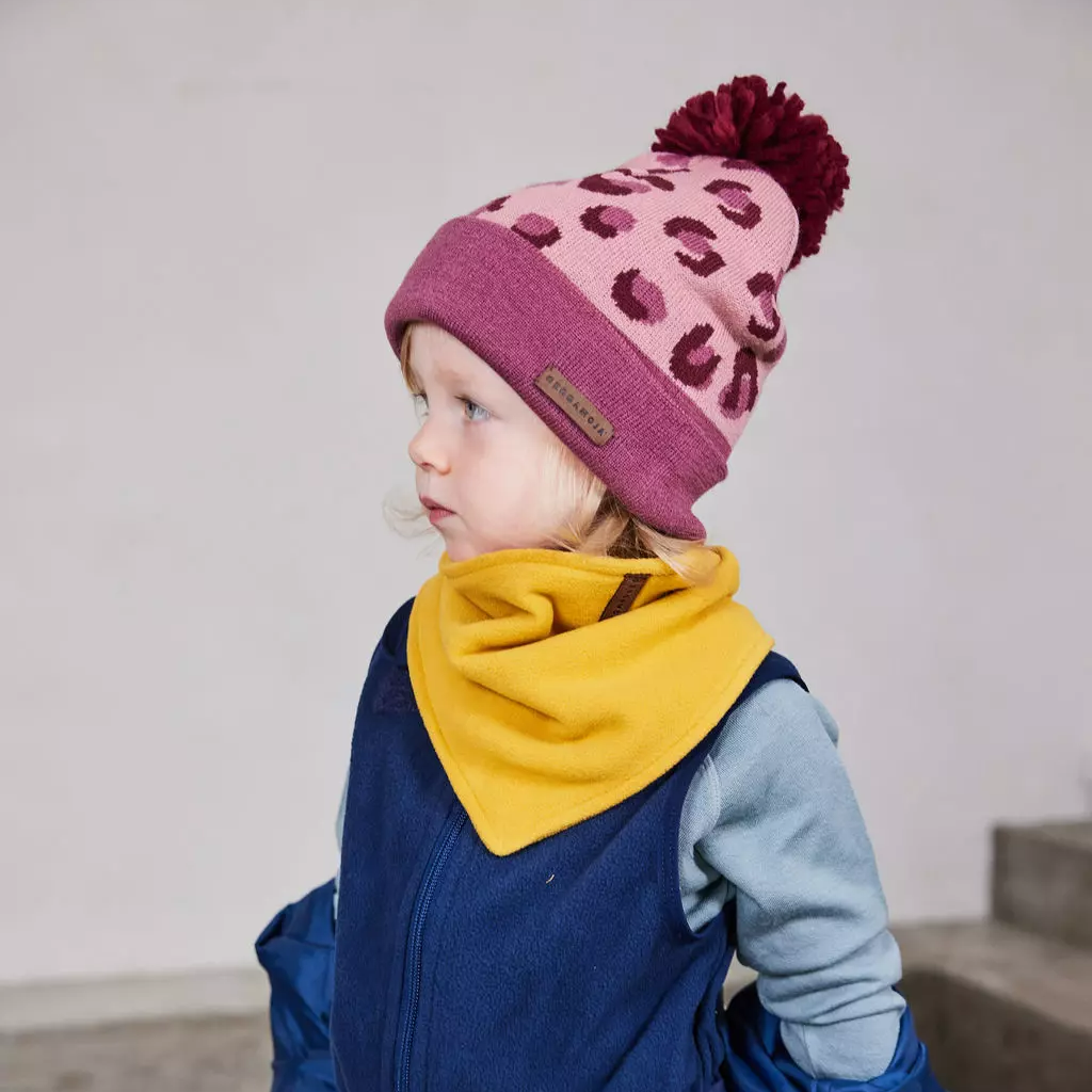 Tassel beanie Pink Leo  2-6 Y