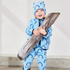 Fleece set L.blue rainbow 122/128