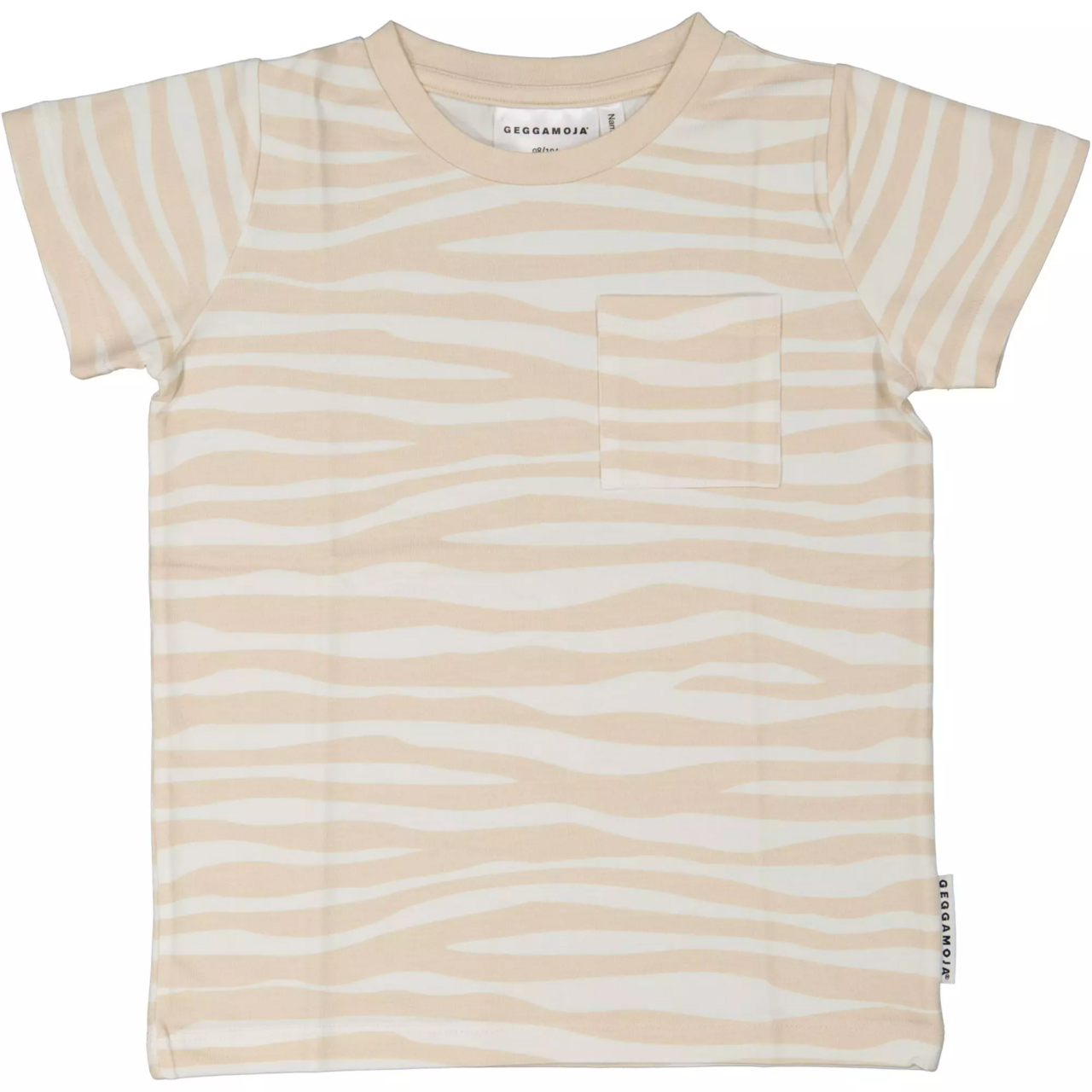 Bamboo s.s tee Soft beige zebra  134/140