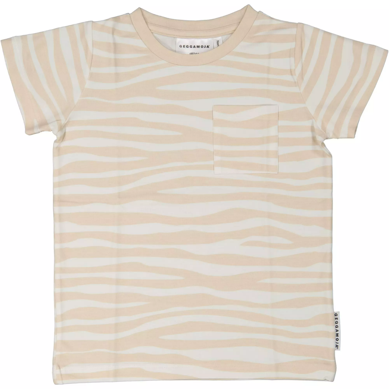 Bamboo s.s tee Soft beige zebra  122/128