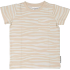 Bamboo s.s tee Soft beige zebra  134/140