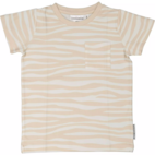 Bamboo s.s tee Soft beige zebra  74/80