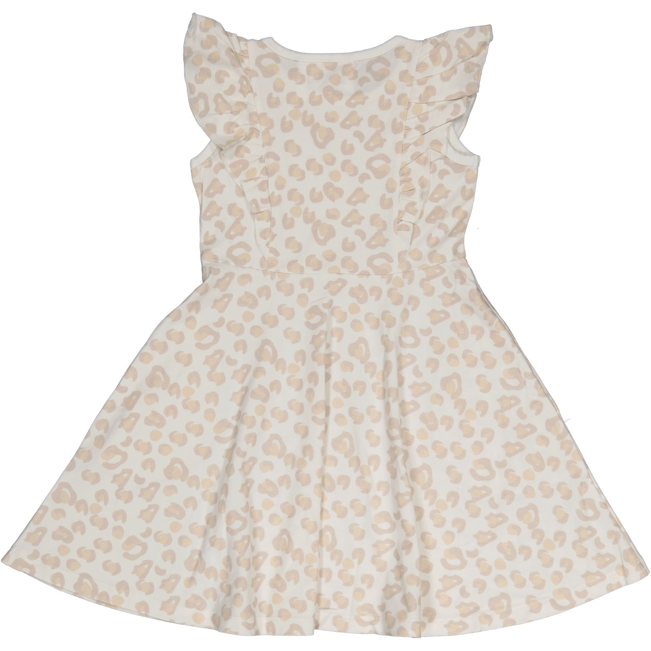 Bamboo summer flared dress Soft beige leo 122/128