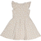 Bamboo summer flared dress Soft beige leo 122/128