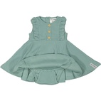 Summer flounce dress Green 134/140
