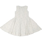 Summer flounce dress Tiny green dot 122/128