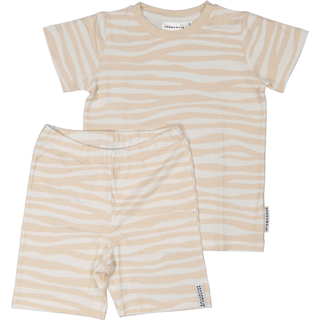 Bamboo summer two pcs pyjamas Soft beige zebra  146/152