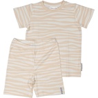 Bamboo summer two pcs pyjamas Soft beige zebra  146/152