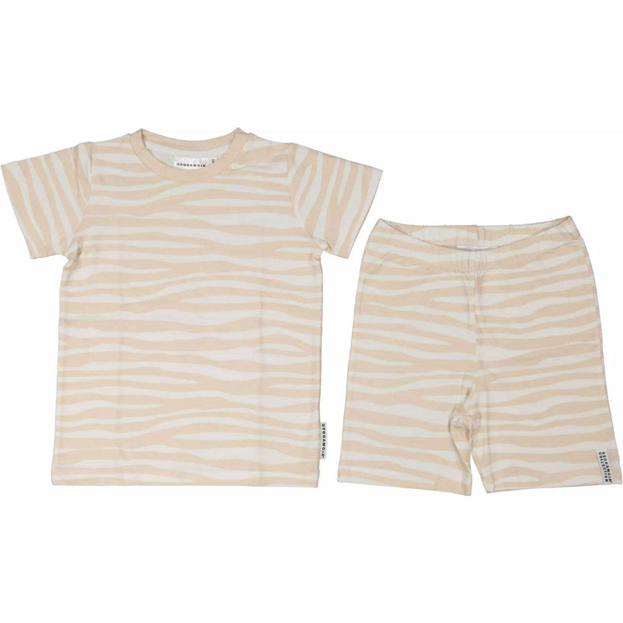 Bamboo summer two pcs pyjamas Soft beige zebra  146/152