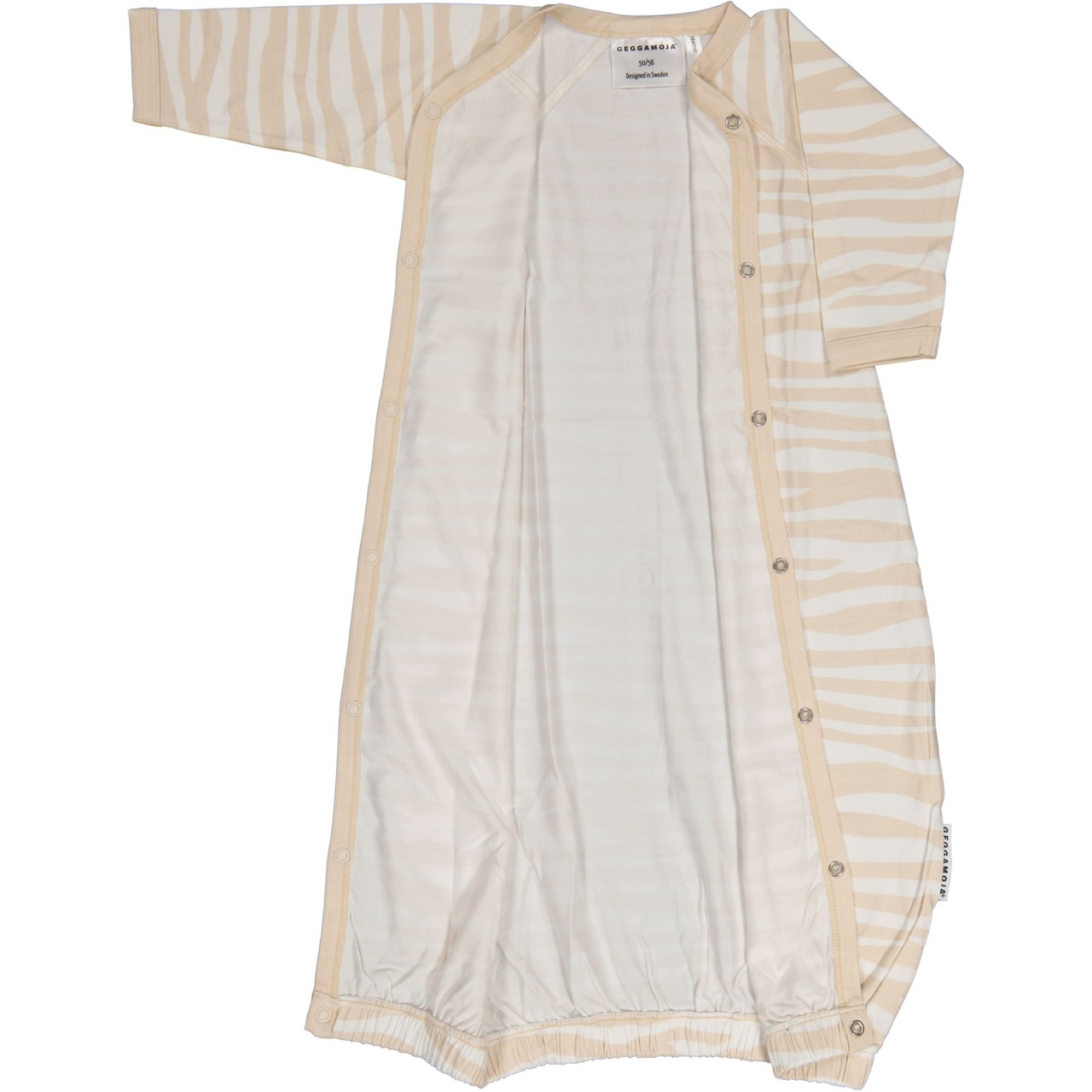 Bamboo sleep gown Soft beige zebra  62/68