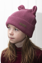 Knitted beanie ears Rose