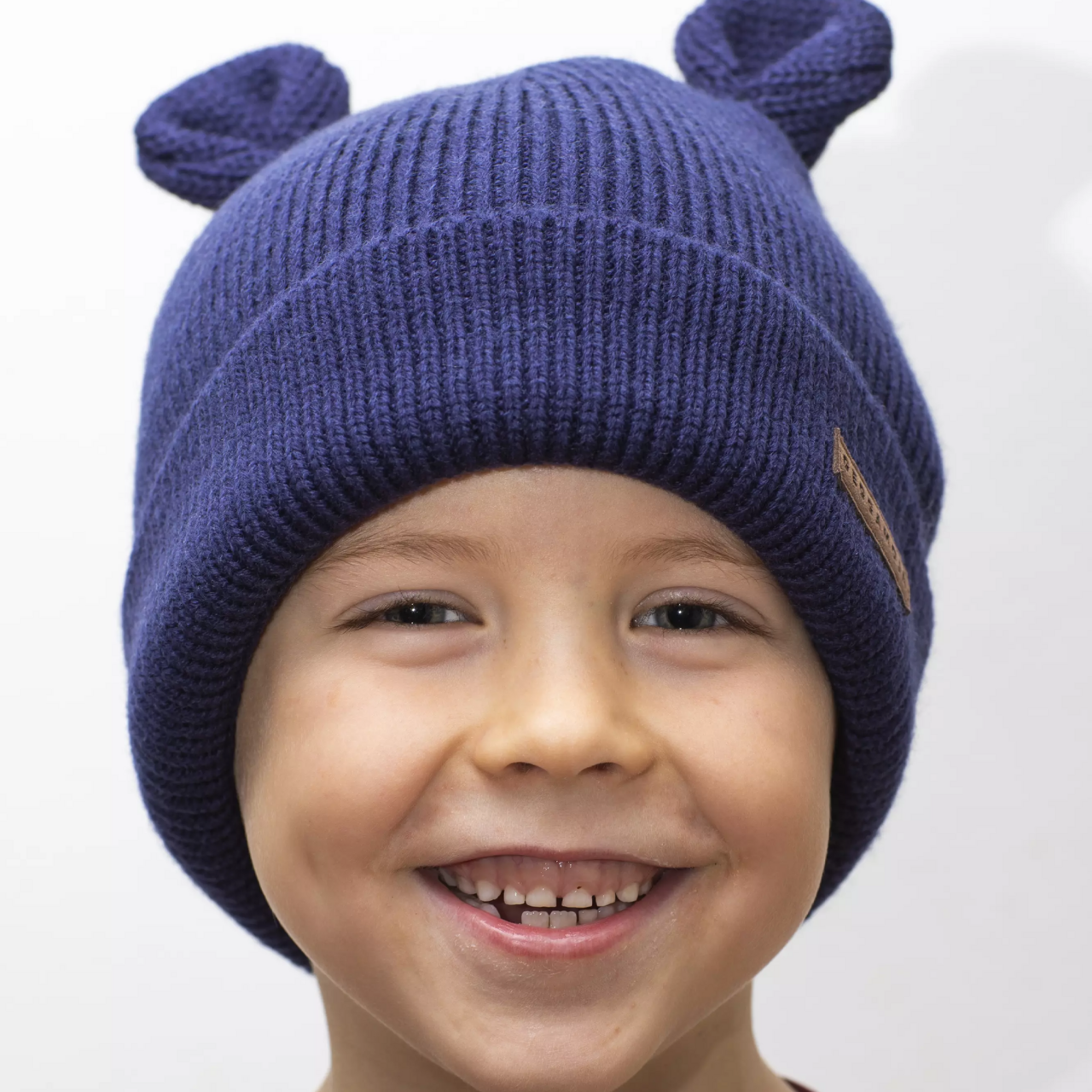 Knitted beanie ears Navy