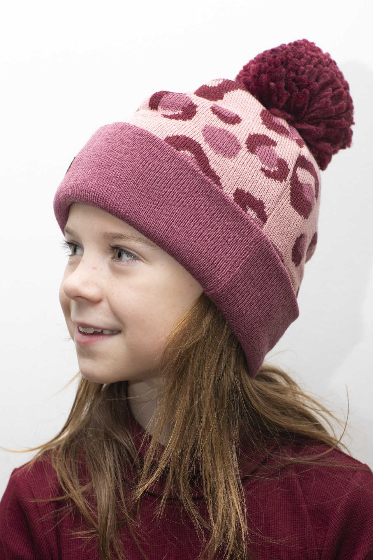 Tassel beanie Pink Leo