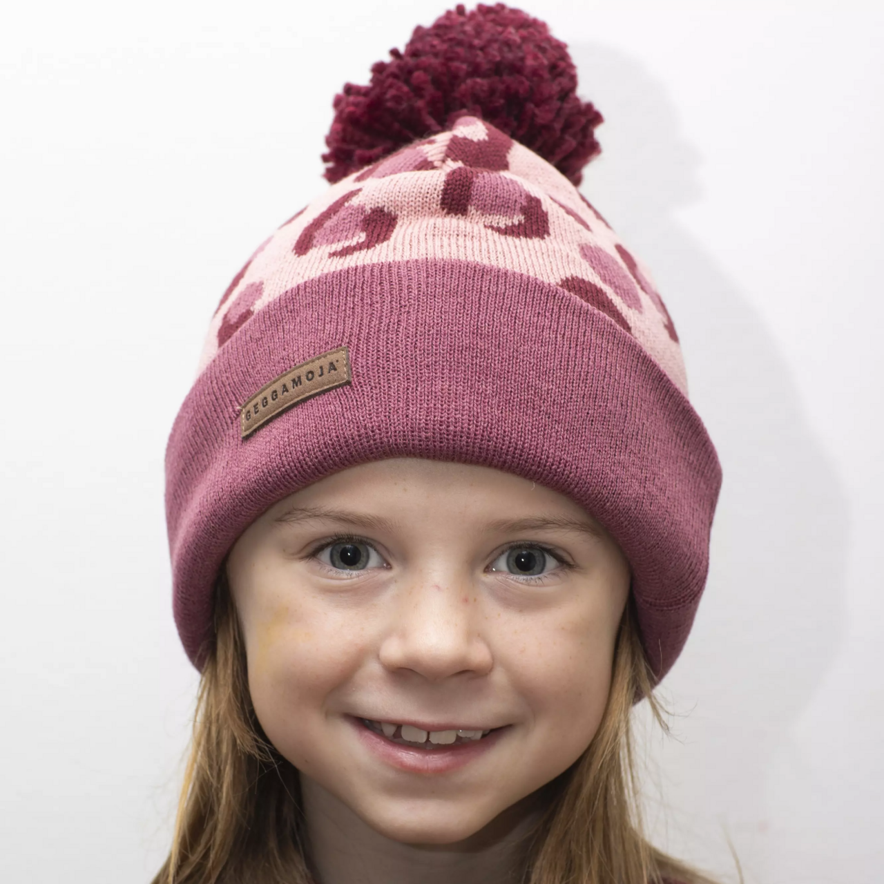 Tassel beanie Pink Leo  6Y-Adult