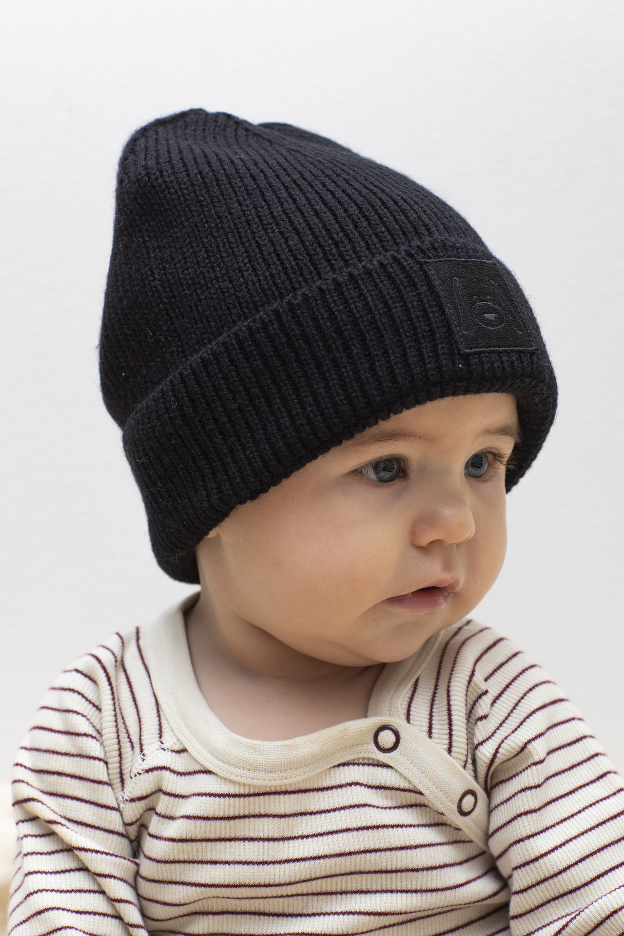 Knitted beanie patched Black 30 2-6 Y