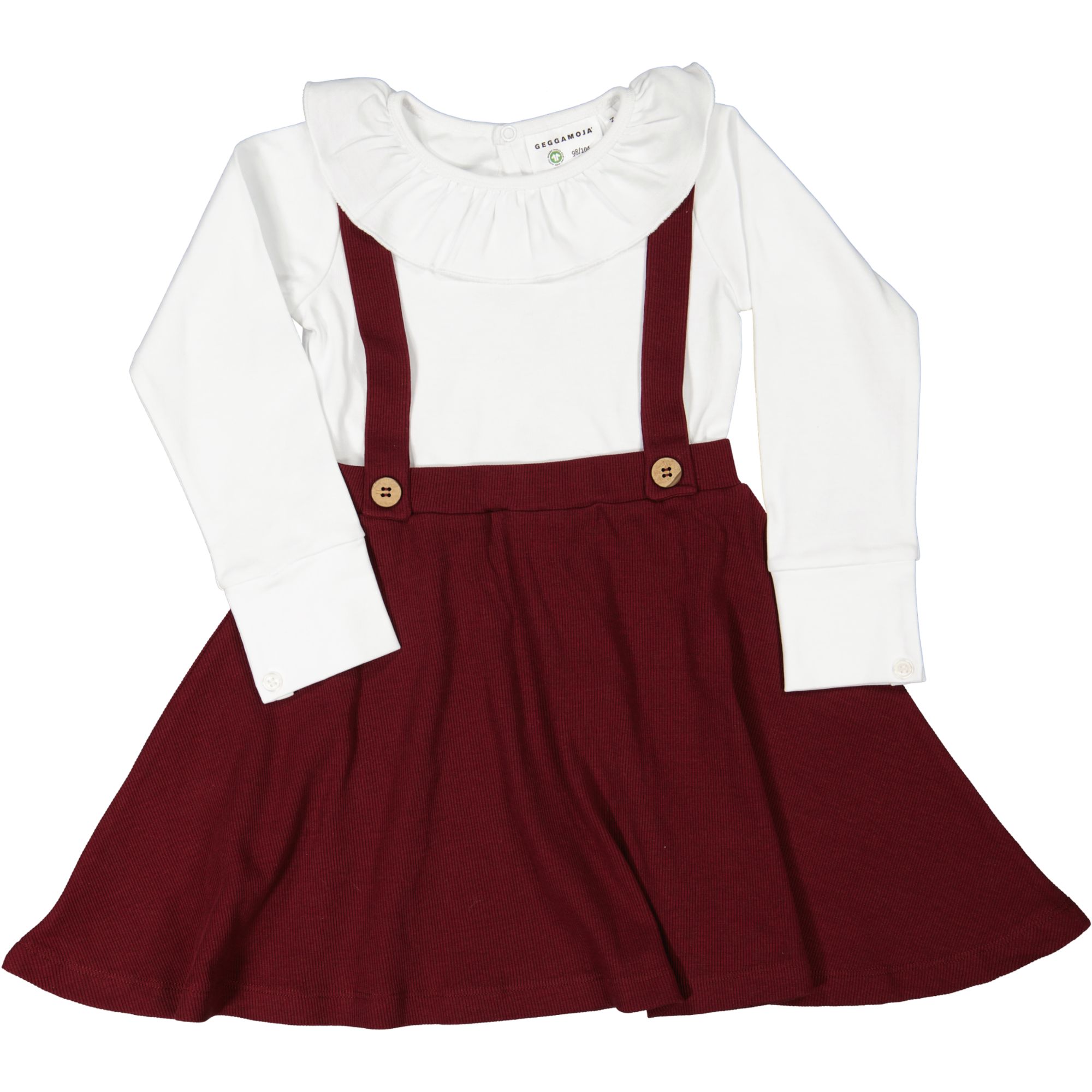 Dungaree dress Burgundy