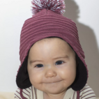 Knitted helmet hat Rose  2-6Y