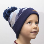 Tassel beanie Blue camo  6Y-Adult