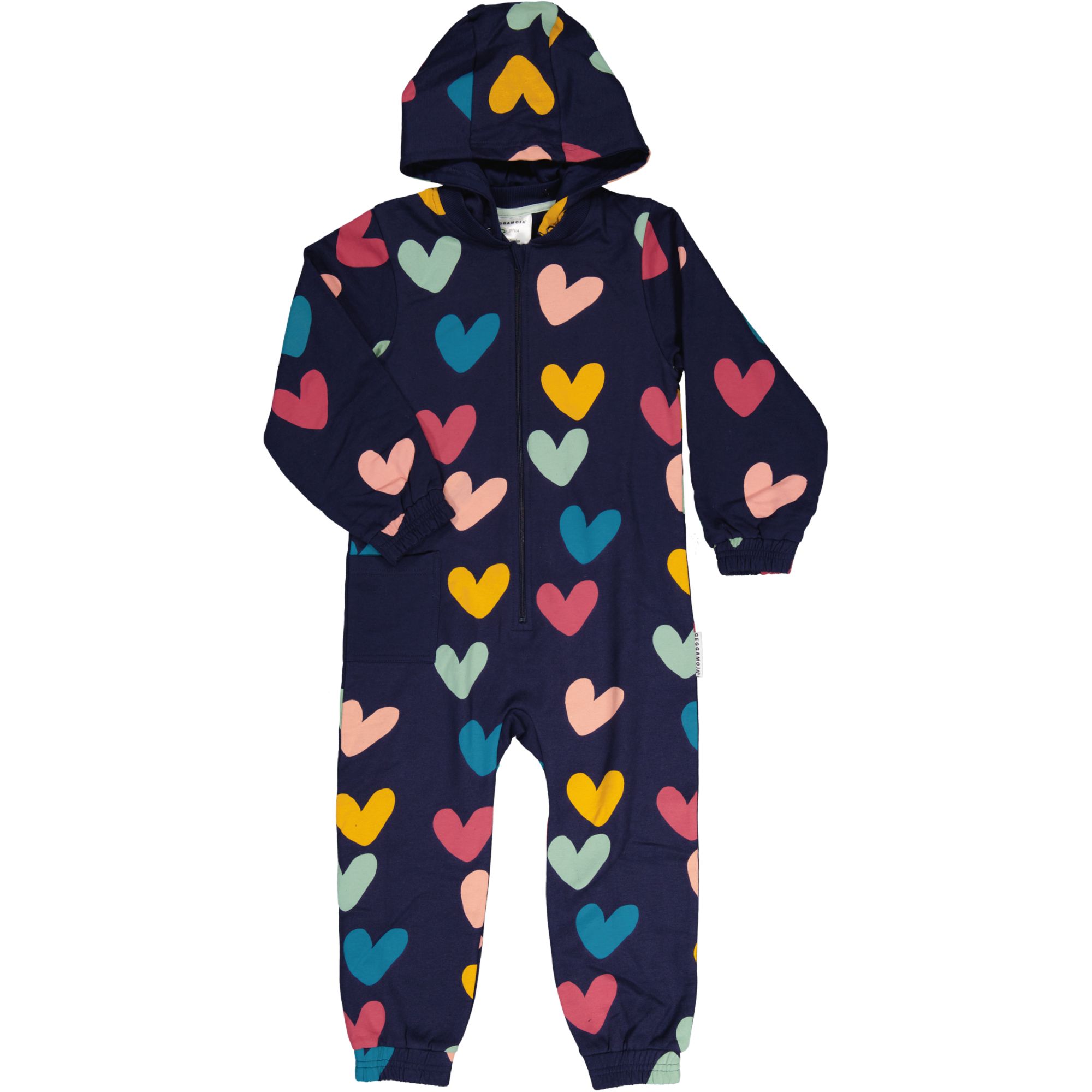 College Jumpsuit Hjärtan Blå