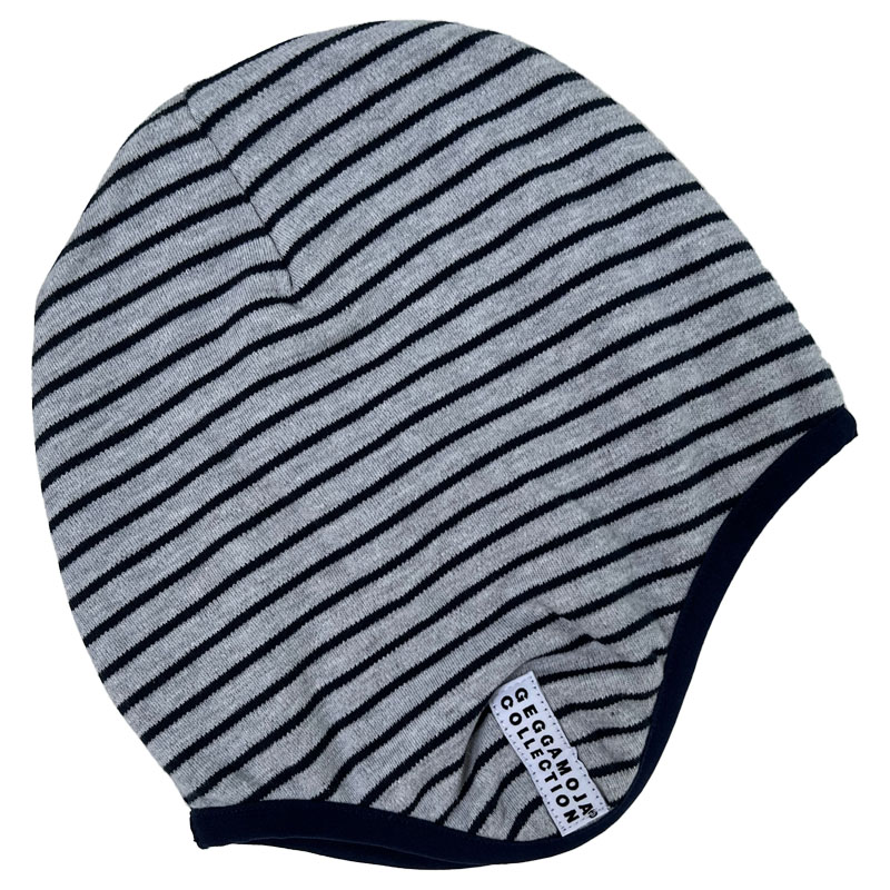 Helmet hat fleece Grey/navy 40 2-4 month