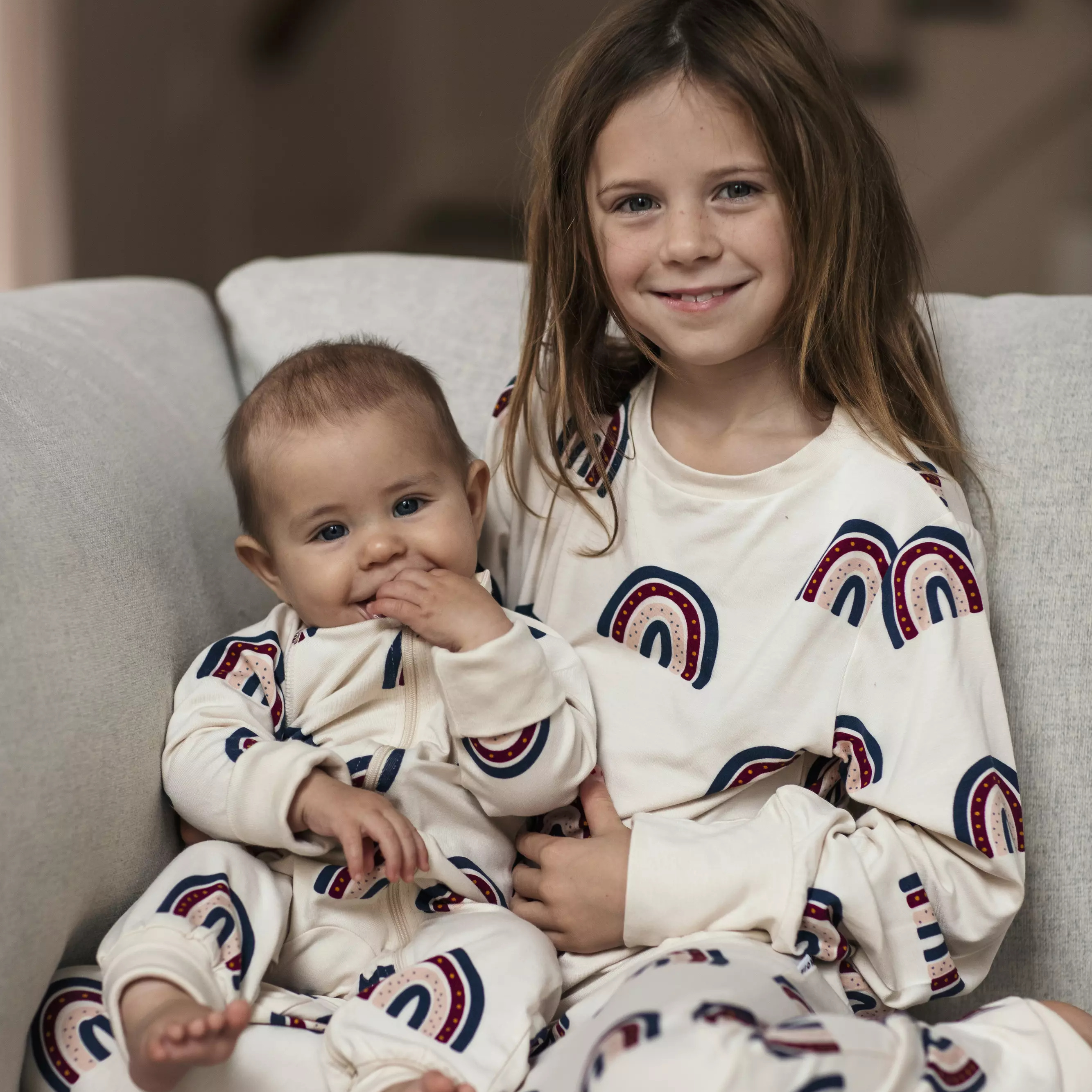 Bamboo two piece pyjamas Rainbow  110/116