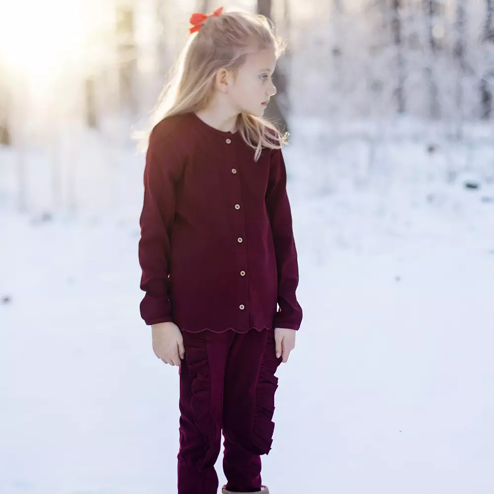 Flounce pant Burgundy