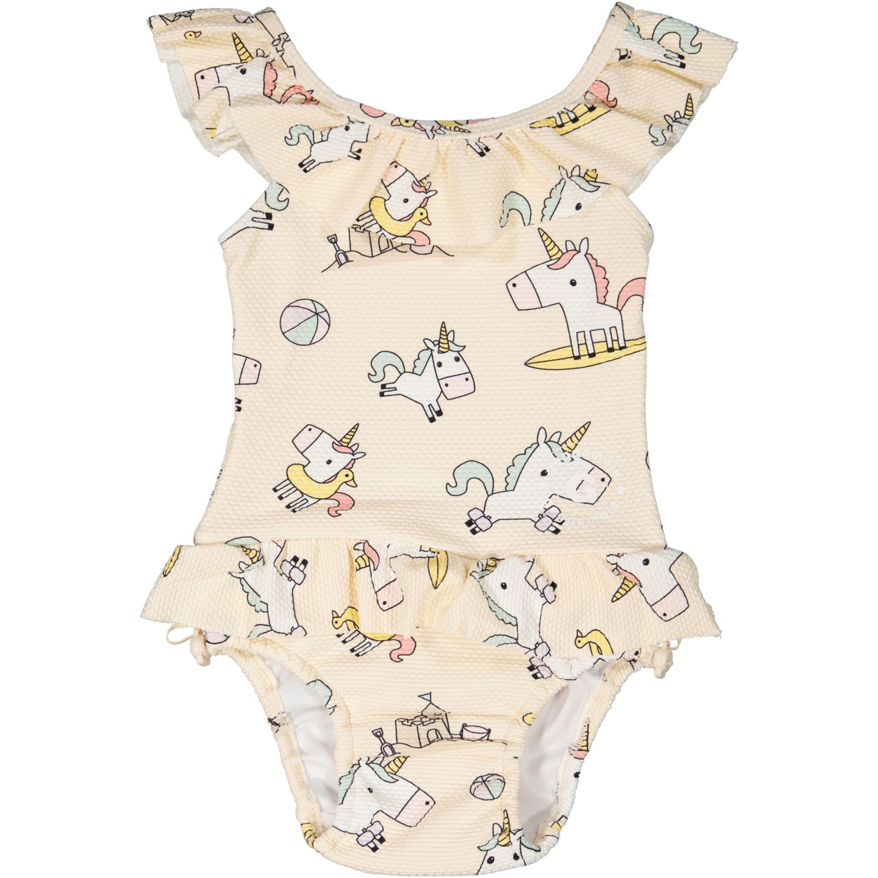 UV Baby swim suit Beige unicorn 62/68